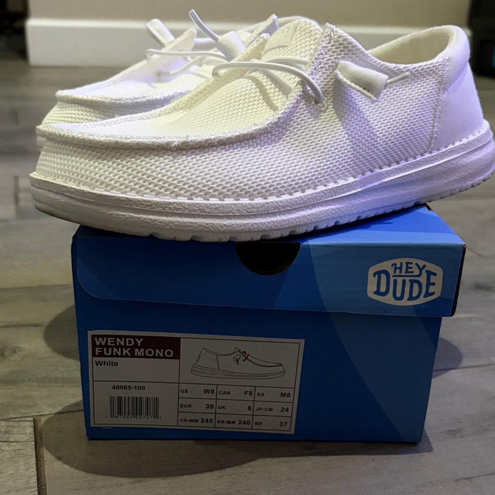 Hey Dude White Flats & Loafers